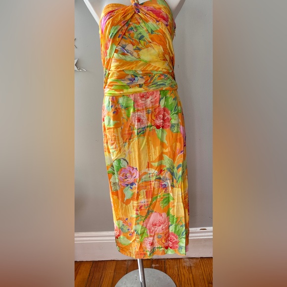 Ralph Lauren Purple Label Rosamund Floral Silk Cocktail Dress. Size 12. EUC. - Picture 8 of 8